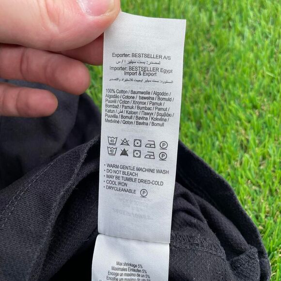 Premium Jack & Jones black long sleeve polo shirt 100% cotton - Picture 4 of 7